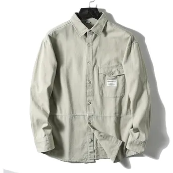 Pánská košile Best Fashion Pánská košile s dlouhým rukávem pro elegantní styl Barva: Šedá, Velikost: XL