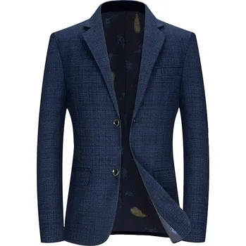 Best Fashion Pánské pruhované sako pro elegantní příležitosti Velikost: S, Barva (Varianta): Tmavě modrá