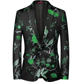 Best Fashion Pánské elegantní sako pro slavnostní příležitosti Barva: Zelená, Velikost: 2XL