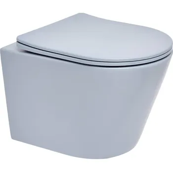 Klozet Swiss aqua technologies Wc s prkénkem softclose závěsné SAT Infinitio tmavě modrá mat zadní odpad SATINF010RREXPDBLM