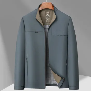 Best Fashion Pánská cestovní bunda pro business casual styl Barva: Šedá, Velikost: 4XL