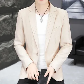 Pánské sako Best Fashion Pánské moderní sako pro volný i pracovní den Barva: Aprikotová, Velikost: M