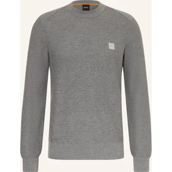 Pánské oblečení Boss Pánský Svetr Anion, tmavě šedá / šedá, XXL