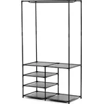 Autronic Stojan na šaty dvouramenný se čtyřmi policemi GD-172 BK Barva: Černá 240061442