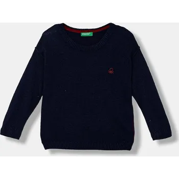 Dívčí oblečení Dětský svetr s příměsí vlny United Colors of Benetton 1041H1025.P.reproposed námořnická modř 59X, vel. 90