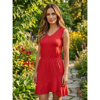 Dámské šaty Dámské šaty KIXMI LYNET ČERVENÁ S