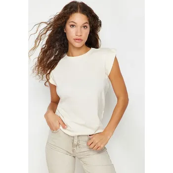 Dámské tričko trendyol Creme 5520776 S