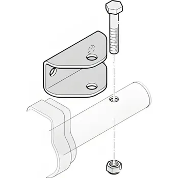 Pohon brány Sommer Twist 200 - držák pohonu na křídlo brány - náhradní díl - úchyt pohonu pro pravé i levé křídlo