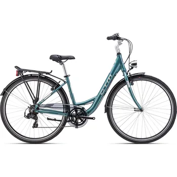 Jízdní kolo CTM NANCY 28 šedozelená (150-180 cm) (Městské kolo CTM NANCY 28" matná šedozelená 17" (430))