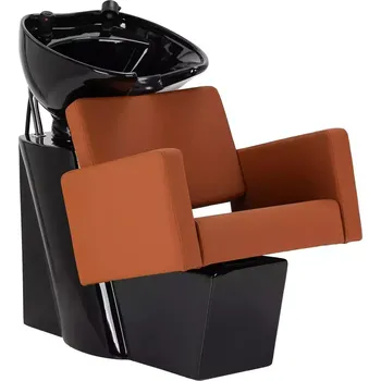 Kadeřnické křeslo Kadeřnický mycí box Vitoria - hnědý