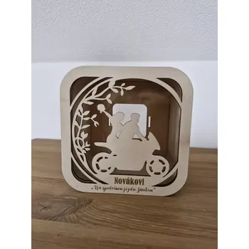Pokladnička Svatební pokladnička Motorkář (Svatební pokladnička Motorkář)
