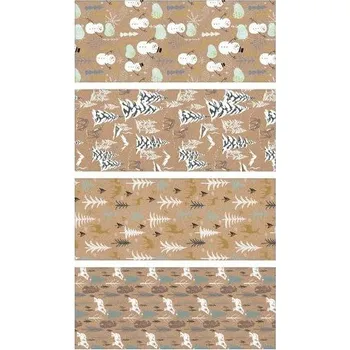 Balící papír Balicí papír zima s ražbou mix 4 motivů 70 g, 200 x 70 cm
