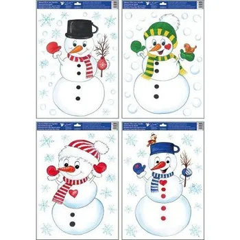 Okenní dekorace Okenní fólie sněhulák 35 x 50 cm