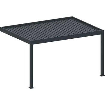 Pergola bioklimatická hliníková pergola, montovaná na stěnu - rozměr 4 x 3 m, barva RAL7016 v matném provedení