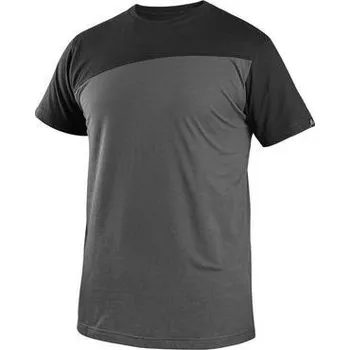 Pánské tričko Tričko CXS OLSEN, krátký rukáv, tmavě šedo-černé, vel. S