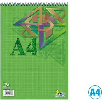 Blok spirála hlava A4 čtvereček 14075