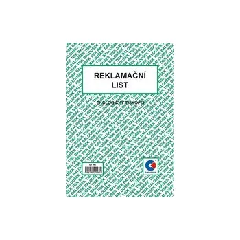 Reklamační list A5 (oboustranný)
