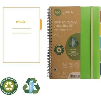 Blok Blok spirála A5 s rozdělovači 100l ECO H235171