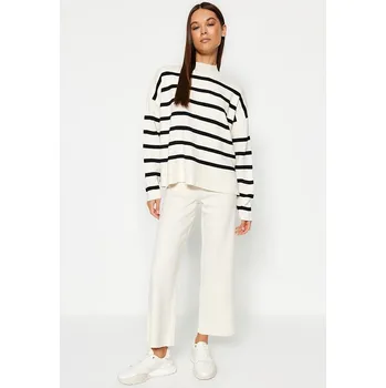 Dámský svetr trendyol Weiß/ Schwarz 5043853 XL