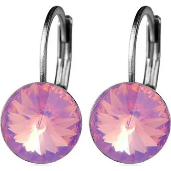 Náušnice Ocelové náušnice - Opal Pink, 8 mm