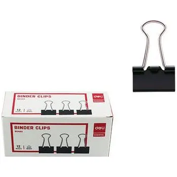 Binder clip DELI 15mm, 12ks