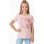 DÍVČÍ TRIČKO S OBRÁZKEM KONĚ NOVINKA Barva: Světle růžová, Velikost: 146