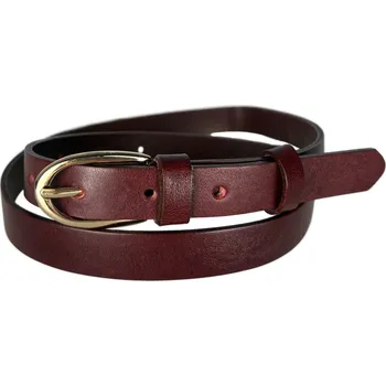 Opasek Dámský kožený opasek 20-205Z-95 bordó - 100 cm