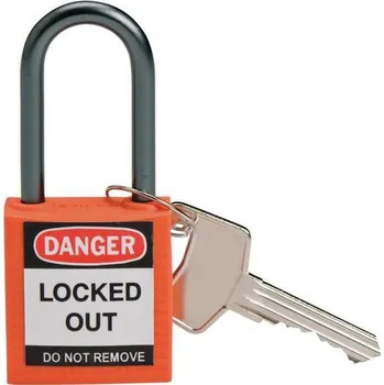 Visací zámek Bezpečnostní visací zámek Brady P47, oranžový