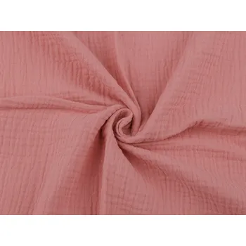 Mušelín / dvojitá gázovina, střední, 13 (19) růžová