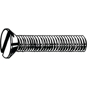 Šroub Šroub se zápustnou hlavou s drážkou DIN 963 A Plast Polyamid (nylon) 6.6 M6X16