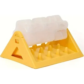 Hračka pro psa Interaktivní dávkovač krmiva pro psy a kočky 18 x 21 x 13 cm 360° otočný puzzle hlavolam na pomalé krmení a mentální stimulaci žlutá