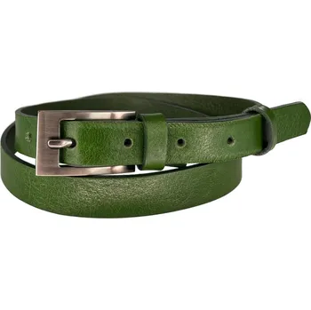 Opasek PENNY BELTS Kožený opasek 20-184-31 zelený - 80 cm