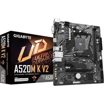 Základní deska GIGABYTE MB Sc AM4 A520M K V2, AMD A520M, 2xDDR4, 1xHDMI, 1xVGA, mATX