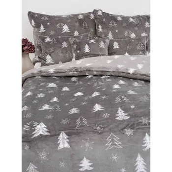 Prodloužené povlečení mikroplyš Exclusive – Stromečky šedá