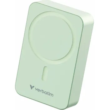 Powerbanka Verbatim Powerbank Charge 'n' Go Essentials Magnetic Wireless 20000mAh USB-C PD 3.0 zelená