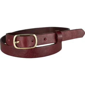 Opasek PENNY BELTS Kožený opasek 20-203Z-95 bordo - 90 cm