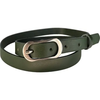 Opasek Dámský kožený opasek 20-185-31n zelený - 90 cm