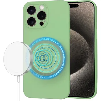 Pouzdro na mobilní telefon Kryt Techsuit - SoftFlex MagSafe - iPhone 15 Pro Max - mátově zelený
