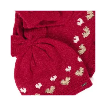 Čepice Mayoral Sada čepice, šála a rukavice 10.536 Červená 6M