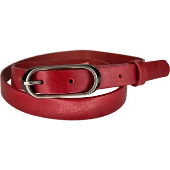 Opasek PENNY BELTS Kožený opasek 20-175-93 červený - 80 cm