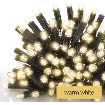 Vánoční dekorace Profi LED spojovací řetěz černý, 5 m, venkovní i vnitřní, teplá bílá