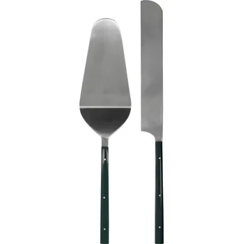 Příbor House Doctor Servírovací sada na dort Lata Dark Green