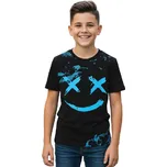 CHLAPECKÉ TRIČKO S POTISKEM KUGO FC0379 - 100% BAVLNA Velikost: 140, Barva: Černá