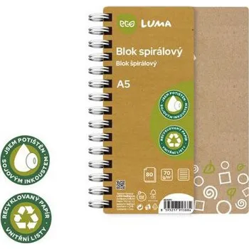 Blok kroužkový ECO LUMA, 80 listů, A5