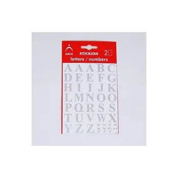 samolepka Samolepky Písmena A-Z stříbrná, výška 14 - 2 archy v blistru 453-S