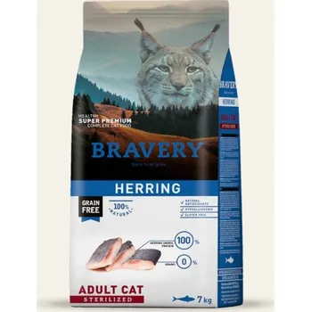 Krmivo pro kočku Bravery Cat Sterilized Herring 2x7kg