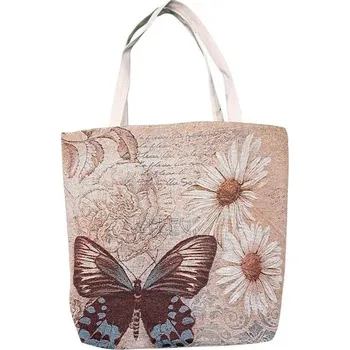 Elegantní nákupní taška na zip Motýl