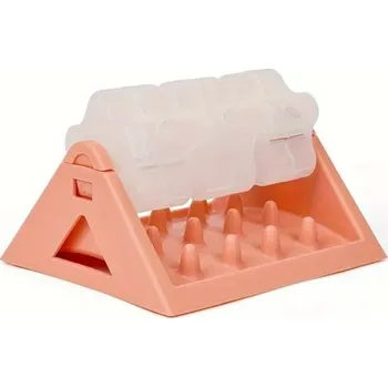 Hračka pro psa Interaktivní dávkovač krmiva pro psy a kočky 18 x 21 x 13 cm 360° otočný puzzle hlavolam na pomalé krmení a mentální stimulaci růžová