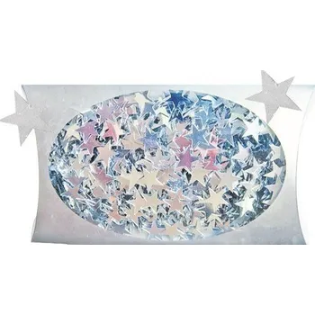 Konfeta Konfety hvězdy stříbrné v krabičce 20 g