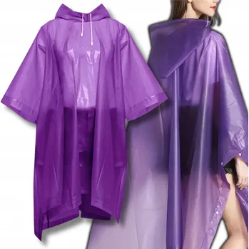 Pláštěnka Fialové nepromokavé pončo na kolo, motorku, unisex, do deště
